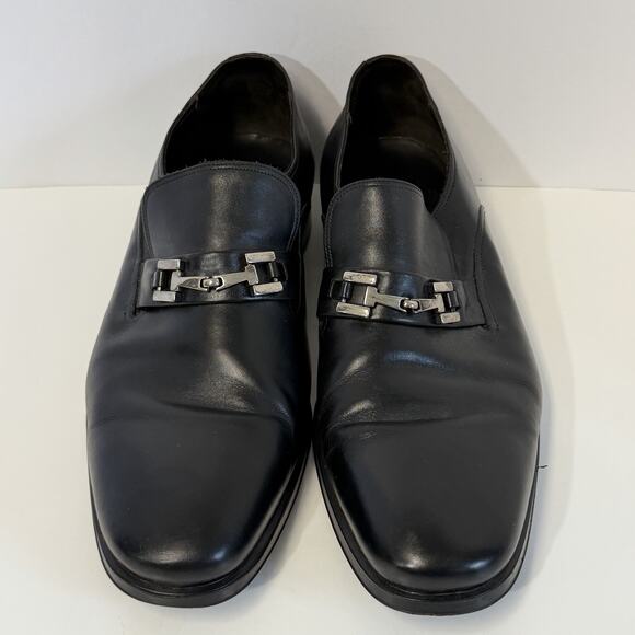 BRUNO MAGLI Men\'s Size 15 Horse-Bit Loafer Shoes Black Silver Tone Accents main image 5